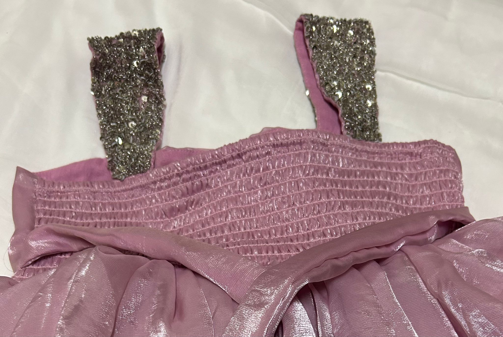 Lavender Glitter Strape Dress